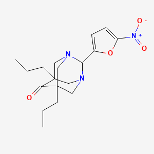 molecular formula C18H25N3O4 B5758756 2-(5-nitro-2-furyl)-5,7-dipropyl-1,3-diazatricyclo[3.3.1.1~3,7~]decan-6-one 