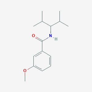 molecular formula C15H23NO2 B5758763 N-(1-isopropyl-2-methylpropyl)-3-methoxybenzamide 
