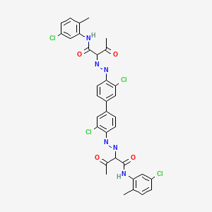 2-[[2-chloro-4-[3-chloro-4-[[1-(5-chloro-2-methylanilino)-1,3-dioxobutan-2-yl]diazenyl]phenyl]phenyl]diazenyl]-N-(5-chloro-2-methylphenyl)-3-oxobutanamide
