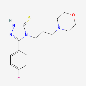 molecular formula C15H19FN4OS B5758778 5-(4-fluorophenyl)-4-[3-(4-morpholinyl)propyl]-2,4-dihydro-3H-1,2,4-triazole-3-thione 