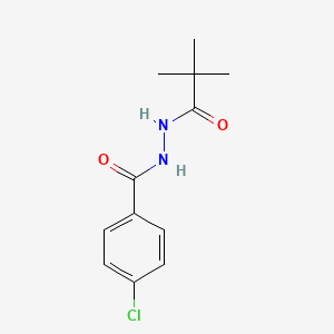 4-chloro-N'-(2,2-dimethylpropanoyl)benzohydrazide