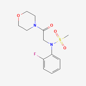 molecular formula C13H17FN2O4S B5758803 N-(2-fluorophenyl)-N-[2-(4-morpholinyl)-2-oxoethyl]methanesulfonamide 