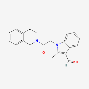 molecular formula C21H20N2O2 B5758808 1-[2-(3,4-dihydro-2(1H)-isoquinolinyl)-2-oxoethyl]-2-methyl-1H-indole-3-carbaldehyde 