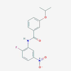 molecular formula C16H15FN2O4 B5758809 N-(2-fluoro-5-nitrophenyl)-3-isopropoxybenzamide 