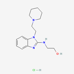 molecular formula C16H25ClN4O B5758813 2-({1-[2-(1-piperidinyl)ethyl]-1H-benzimidazol-2-yl}amino)ethanol hydrochloride 