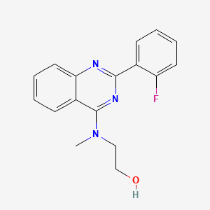 molecular formula C17H16FN3O B5758822 2-[[2-(2-fluorophenyl)-4-quinazolinyl](methyl)amino]ethanol 
