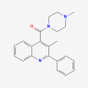 3-methyl-4-[(4-methyl-1-piperazinyl)carbonyl]-2-phenylquinoline
