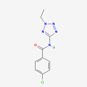 molecular formula C10H10ClN5O B5758850 4-chloro-N-(2-ethyl-2H-tetrazol-5-yl)benzamide 
