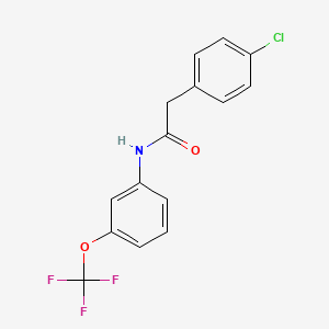molecular formula C15H11ClF3NO2 B5758870 2-(4-chlorophenyl)-N-[3-(trifluoromethoxy)phenyl]acetamide 