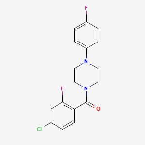 molecular formula C17H15ClF2N2O B5758874 1-(4-chloro-2-fluorobenzoyl)-4-(4-fluorophenyl)piperazine 