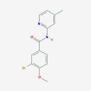 molecular formula C14H13BrN2O2 B5758925 3-bromo-4-methoxy-N-(4-methyl-2-pyridinyl)benzamide 