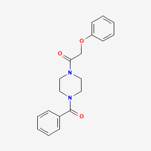 molecular formula C19H20N2O3 B5758956 1-苯甲酰基-4-(苯氧基乙酰基)哌嗪 