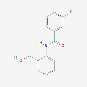 molecular formula C14H12FNO2 B5758959 3-fluoro-N-[2-(hydroxymethyl)phenyl]benzamide 