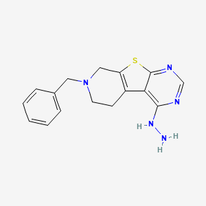 molecular formula C16H17N5S B5758986 7-benzyl-4-hydrazino-5,6,7,8-tetrahydropyrido[4',3':4,5]thieno[2,3-d]pyrimidine 