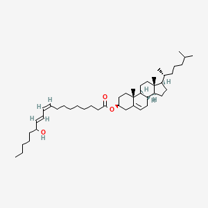 molecular formula C45H76O3 B575902 [(3S,8S,9S,10R,13R,14S,17R)-10,13-dimethyl-17-[(2R)-6-methylheptan-2-yl]-2,3,4,7,8,9,11,12,14,15,16,17-dodecahydro-1H-cyclopenta[a]phenanthren-3-yl] (9Z,11E)-13-hydroxyoctadeca-9,11-dienoate CAS No. 167354-91-8
