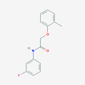 molecular formula C15H14FNO2 B5759025 N-(3-fluorophenyl)-2-(2-methylphenoxy)acetamide 