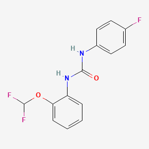 molecular formula C14H11F3N2O2 B5759044 N-[2-(difluoromethoxy)phenyl]-N'-(4-fluorophenyl)urea 
