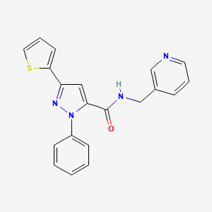 1-phenyl-N-(3-pyridinylmethyl)-3-(2-thienyl)-1H-pyrazole-5-carboxamide