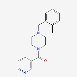 molecular formula C18H21N3O B5759072 1-(2-methylbenzyl)-4-(3-pyridinylcarbonyl)piperazine 