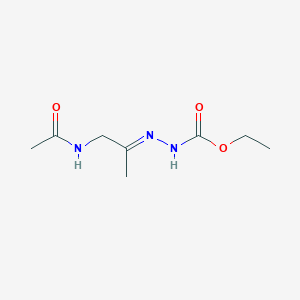 ethyl 2-[2-(acetylamino)-1-methylethylidene]hydrazinecarboxylate