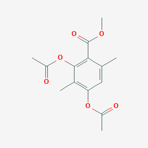 molecular formula C14H16O6 B5759083 methyl 2,4-bis(acetyloxy)-3,6-dimethylbenzoate CAS No. 57369-96-7