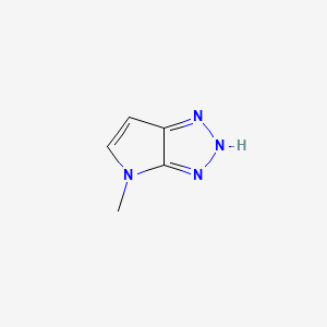 molecular formula C5H6N4 B575909 4-Methyl-1,4-dihydropyrrolo[2,3-d][1,2,3]triazole CAS No. 169511-86-8