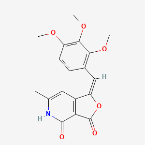 molecular formula C18H17NO6 B5759096 6-methyl-1-(2,3,4-trimethoxybenzylidene)furo[3,4-c]pyridine-3,4(1H,5H)-dione 