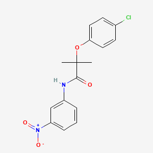 molecular formula C16H15ClN2O4 B5759100 2-(4-chlorophenoxy)-2-methyl-N-(3-nitrophenyl)propanamide 