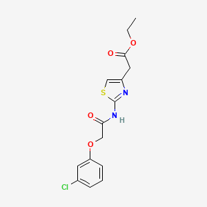 molecular formula C15H15ClN2O4S B5759120 ethyl (2-{[(3-chlorophenoxy)acetyl]amino}-1,3-thiazol-4-yl)acetate 