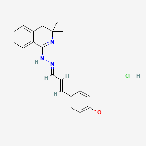 3-(4-methoxyphenyl)acrylaldehyde (3,3-dimethyl-3,4-dihydro-1(2H)-isoquinolinylidene)hydrazone hydrochloride