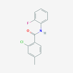 molecular formula C14H11ClFNO B5759158 2-chloro-N-(2-fluorophenyl)-4-methylbenzamide 
