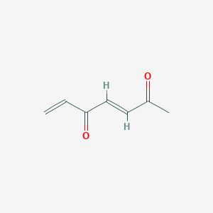 molecular formula C7H8O2 B575917 3,6-Heptadiene-2,5-dione CAS No. 174307-62-1