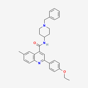 molecular formula C31H33N3O2 B5759170 N-(1-benzyl-4-piperidinyl)-2-(4-ethoxyphenyl)-6-methyl-4-quinolinecarboxamide 