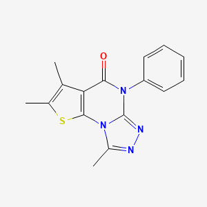 molecular formula C16H14N4OS B5759176 2,3,8-trimethyl-5-phenylthieno[3,2-e][1,2,4]triazolo[4,3-a]pyrimidin-4(5H)-one 