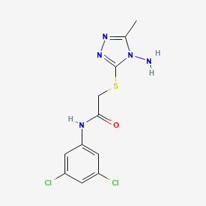 2-[(4-amino-5-methyl-4H-1,2,4-triazol-3-yl)thio]-N-(3,5-dichlorophenyl)acetamide
