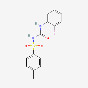 molecular formula C14H13FN2O3S B5759191 N-{[(2-fluorophenyl)amino]carbonyl}-4-methylbenzenesulfonamide CAS No. 5632-64-4