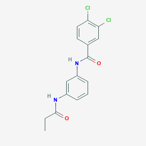 molecular formula C16H14Cl2N2O2 B5759214 3,4-dichloro-N-[3-(propionylamino)phenyl]benzamide 