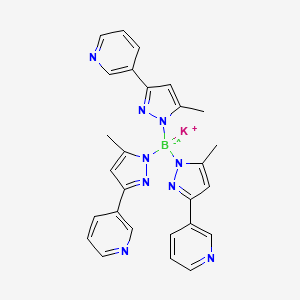 molecular formula C27H24BKN9 B575922 Potassium hydrotris(3-(3-pyridyl)-5-methylpyrazol-1-yl)borate CAS No. 184032-06-2