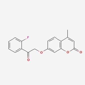 molecular formula C18H13FO4 B5759235 7-[2-(2-fluorophenyl)-2-oxoethoxy]-4-methyl-2H-chromen-2-one 
