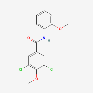 molecular formula C15H13Cl2NO3 B5759238 3,5-dichloro-4-methoxy-N-(2-methoxyphenyl)benzamide 