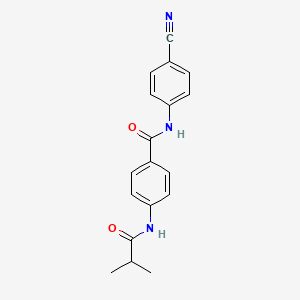 molecular formula C18H17N3O2 B5759246 N-(4-cyanophenyl)-4-(isobutyrylamino)benzamide 