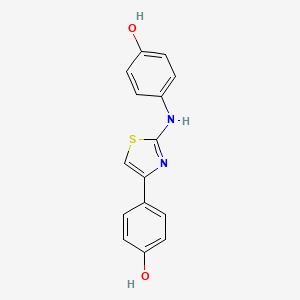 molecular formula C15H12N2O2S B5759251 4-{2-[(4-hydroxyphenyl)amino]-1,3-thiazol-4-yl}phenol 