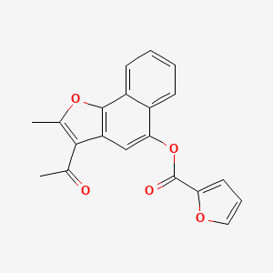 molecular formula C20H14O5 B5759259 3-acetyl-2-methylnaphtho[1,2-b]furan-5-yl 2-furoate 