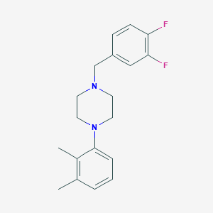 molecular formula C19H22F2N2 B5759264 1-(3,4-difluorobenzyl)-4-(2,3-dimethylphenyl)piperazine 