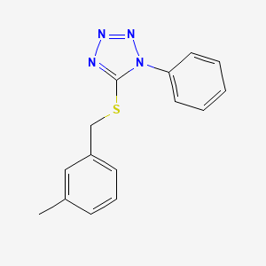 molecular formula C15H14N4S B5759271 5-[(3-methylbenzyl)thio]-1-phenyl-1H-tetrazole 