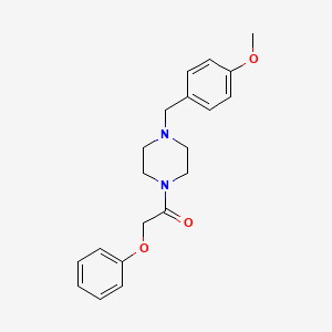molecular formula C20H24N2O3 B5759274 1-(4-methoxybenzyl)-4-(phenoxyacetyl)piperazine 