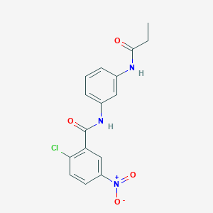 molecular formula C16H14ClN3O4 B5759276 2-chloro-5-nitro-N-[3-(propionylamino)phenyl]benzamide 
