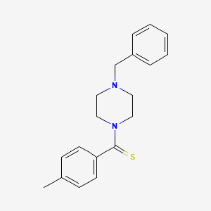 molecular formula C19H22N2S B5759293 1-benzyl-4-[(4-methylphenyl)carbonothioyl]piperazine 