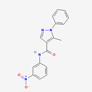 molecular formula C17H14N4O3 B5759302 5-methyl-N-(3-nitrophenyl)-1-phenyl-1H-pyrazole-4-carboxamide 