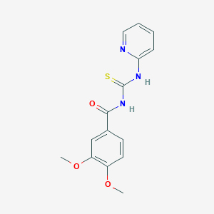 molecular formula C15H15N3O3S B5759309 3,4-dimethoxy-N-[(2-pyridinylamino)carbonothioyl]benzamide 